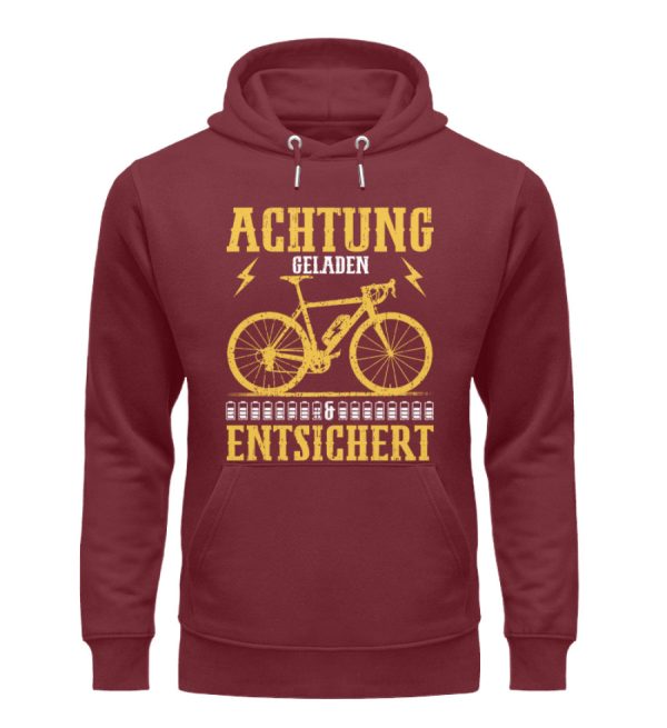 Achtung geladen und entsichert  - Unisex Premium Bio Hoodie Online – Bild 3