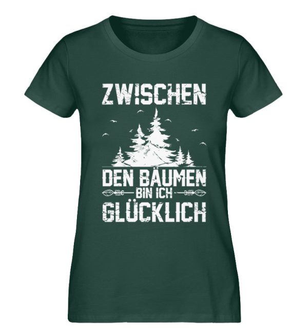 Zwischen den Bäumen bin ich glücklich  - Damen Premium Bio Shirt Online-Verkauf – Bild 5