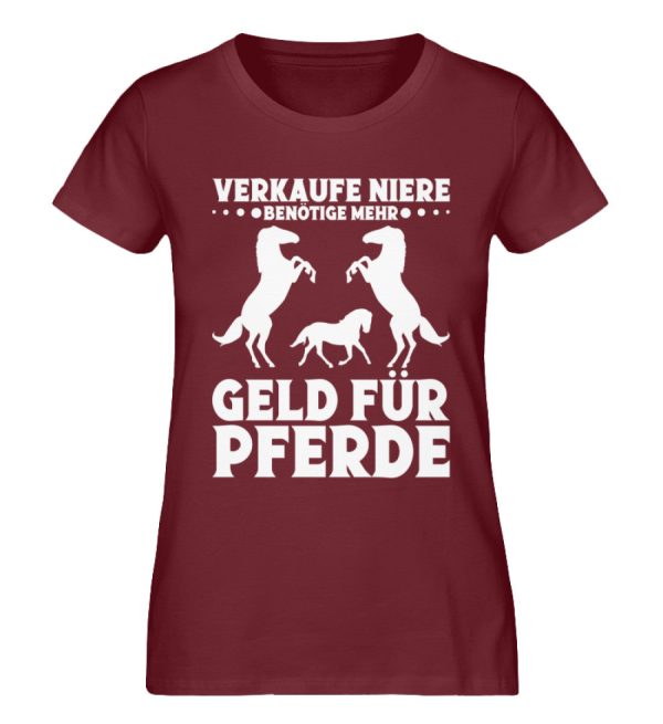 Verkaufe Niere benötige Geld für Pferde  - Damen Premium Bio Shirt Angebot – Bild 3