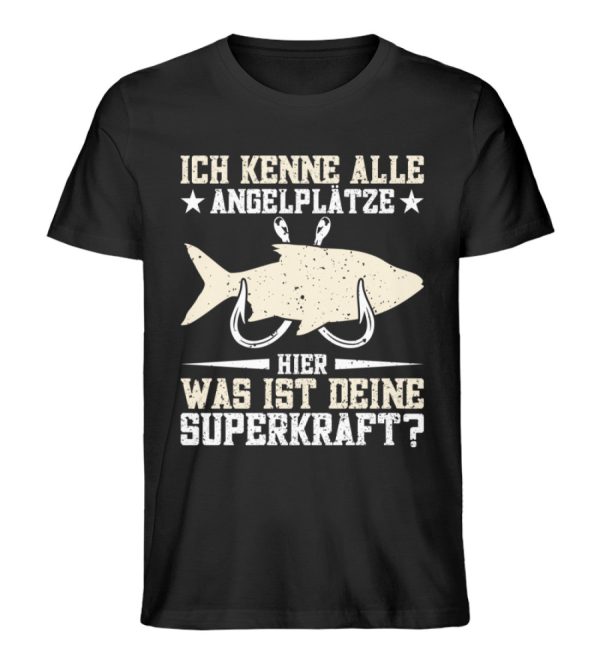 Ich kenne alle Angelplätze  - Unisex Premium Bio Shirt Online-Verkauf