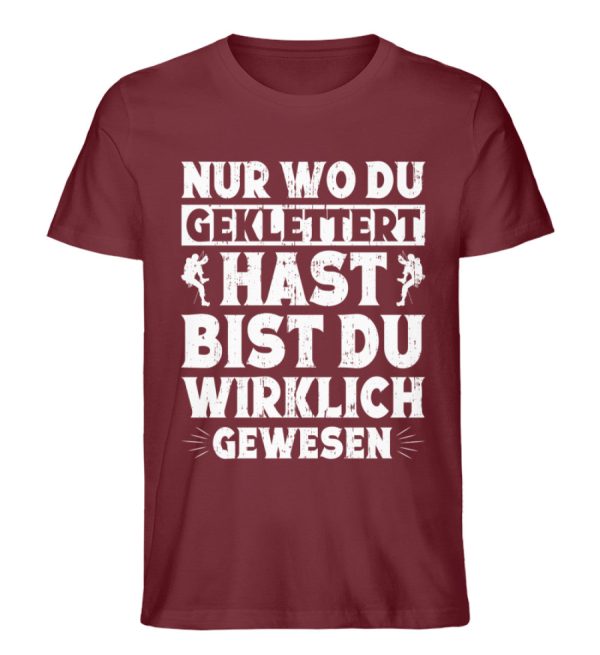 Nur wo du geklettert hast bist du gewesen - Unisex Premium Bio Shirt Zu verkaufen – Bild 4