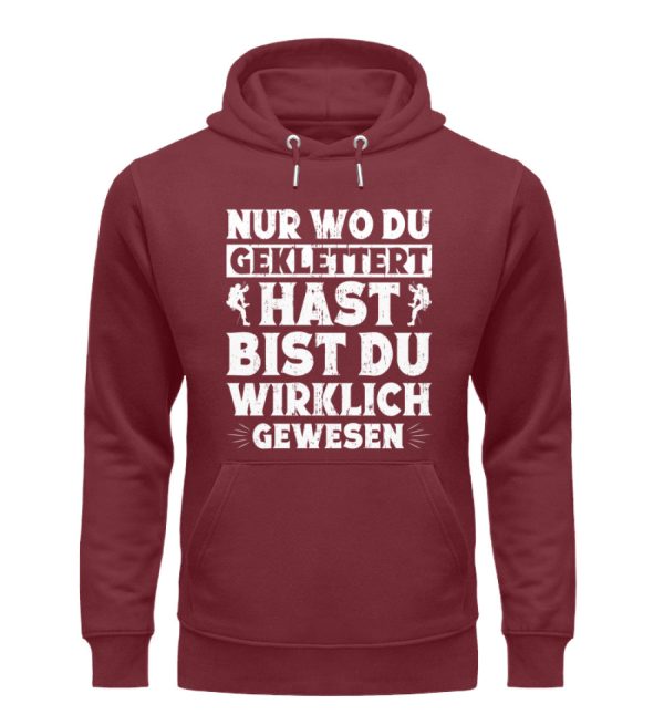 Nur wo du geklettert hast bist du gewesen  - Unisex Premium Bio Hoodie Zu verkaufen – Bild 3