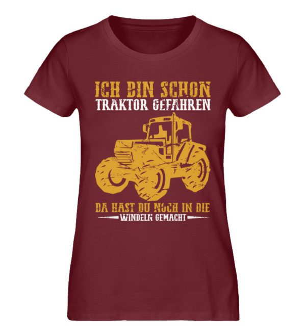 Ich bin Traktor gefahren da hast du in Windeln gemacht  - Damen Premium Bio Shirt Schn?ppchen – Bild 3