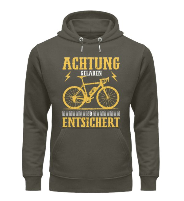 Achtung geladen und entsichert  - Unisex Premium Bio Hoodie Online – Bild 5