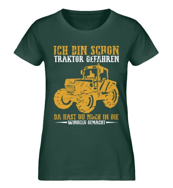 Ich bin Traktor gefahren da hast du in Windeln gemacht  - Damen Premium Bio Shirt Schn?ppchen – Bild 5