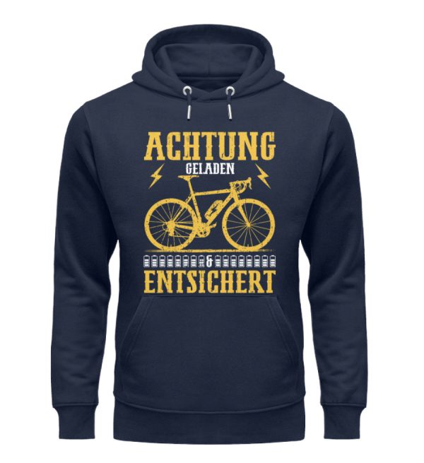 Achtung geladen und entsichert  - Unisex Premium Bio Hoodie Online – Bild 2