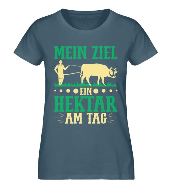 Mein Ziel ein Hektar am Tag  - Damen Premium Bio Shirt Online – Bild 4