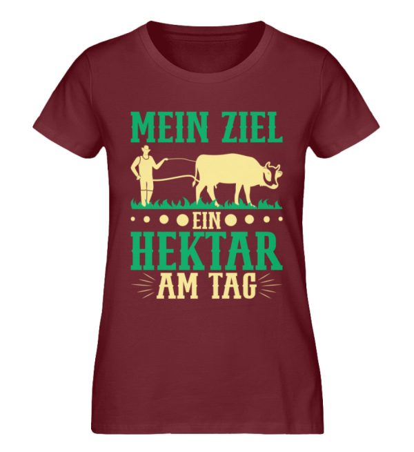 Mein Ziel ein Hektar am Tag  - Damen Premium Bio Shirt Online – Bild 3