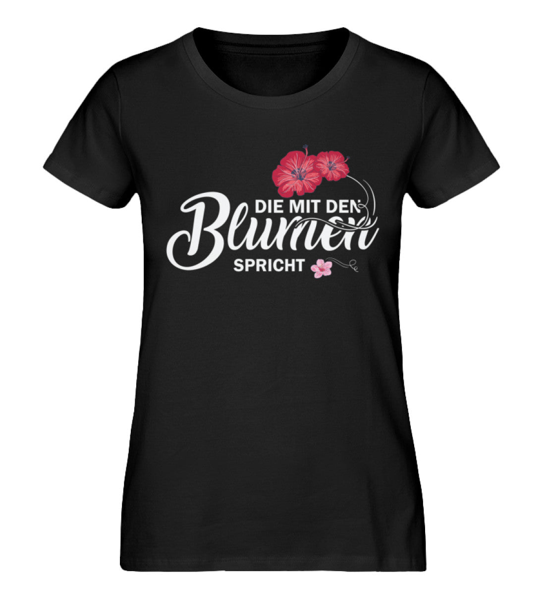 Die mit den Blumen spricht – Damen Premium Bio Shirt Angebot