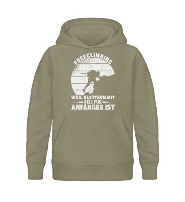 Klettern mit Seil ist für Anfänger  - Kinder Bio Hoodie Mode – Bild 4