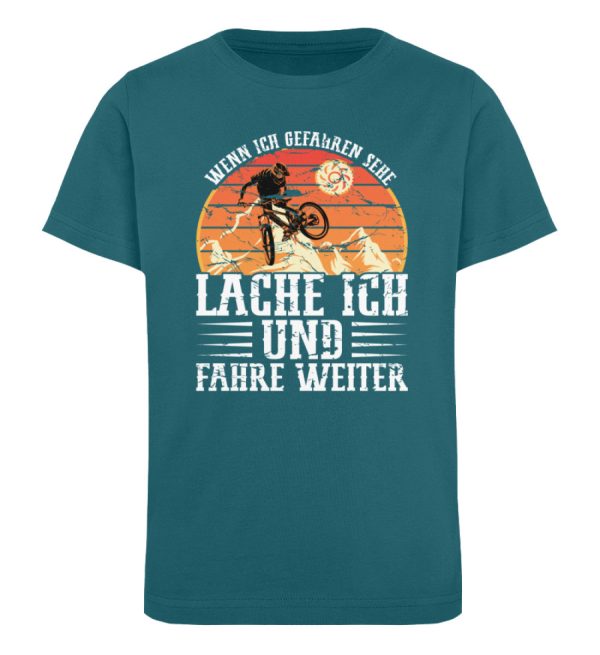 Bei Gefahren lache ich und fahre weiter  - Kinder Bio Shirt Online-Verkauf – Bild 3