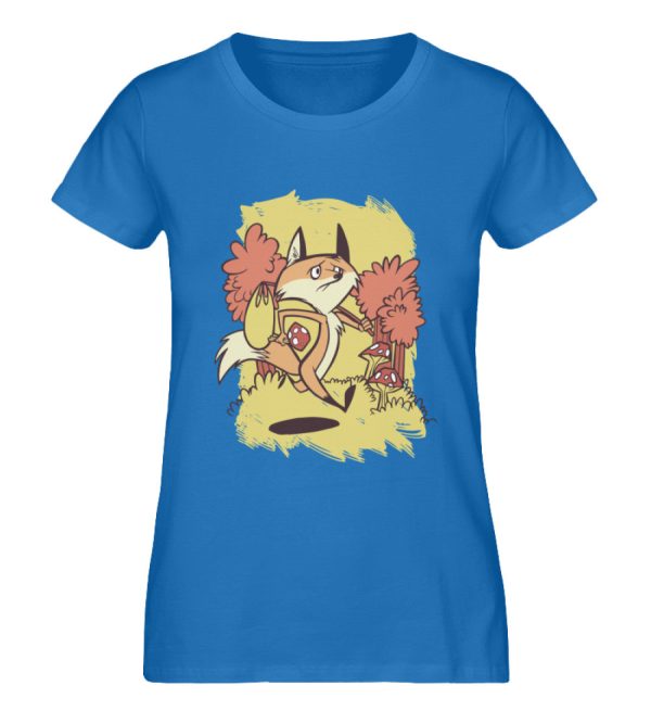 Fuchs mit Pilz im Wald  - Damen Premium Bio Shirt Im Angebot – Bild 5