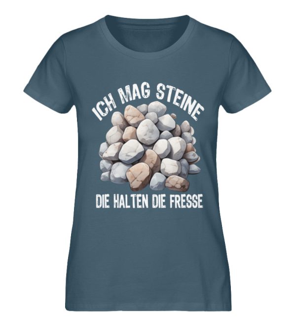 Ich mag Steine die halten die Fresse - Damen Premium Bio Shirt Jetzt online – Bild 4