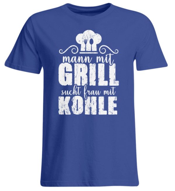 Mann mit Grill sucht Frau mit Kohle  - Übergrößenshirt Mode – Bild 3