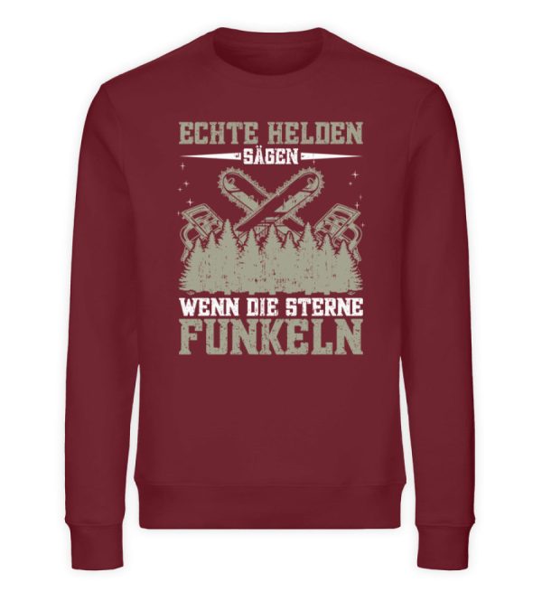 Echte Helden sägen wenn die Sterne funkeln  - Unisex Bio Sweatshirt Online-Verkauf – Bild 3