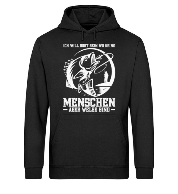 Keine Menschen aber Welse  - Unisex Bio Hoodie Online-Verkauf
