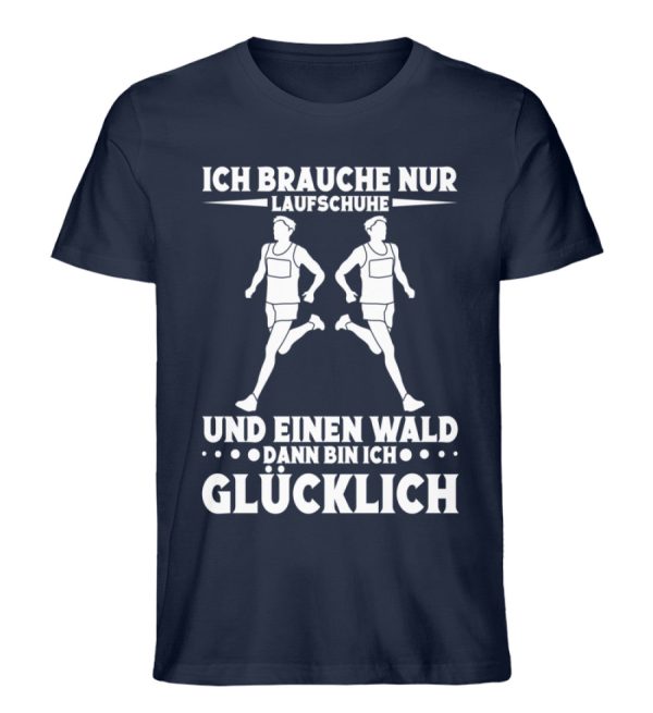 Brauche Laufschuhe und Wald für Glück  - Unisex Premium Bio Shirt Mode – Bild 2