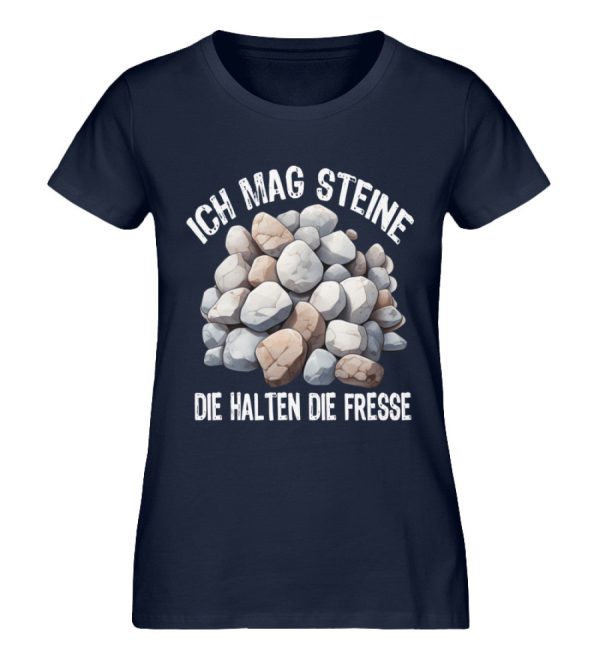 Ich mag Steine die halten die Fresse - Damen Premium Bio Shirt Jetzt online – Bild 2
