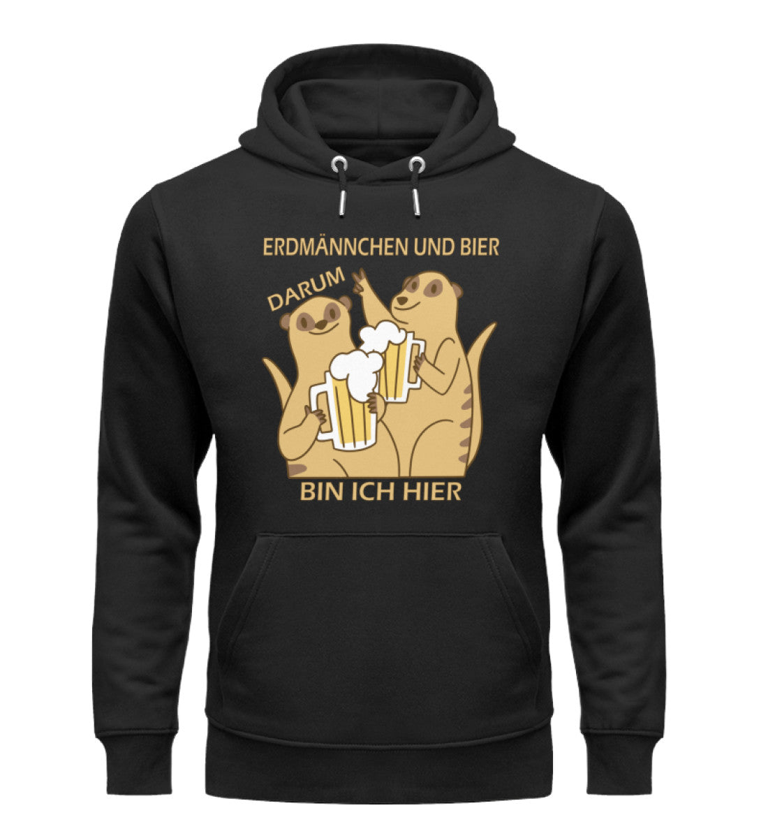 Erdmännchen und Bier  – Unisex Premium Bio Hoodie Angebot