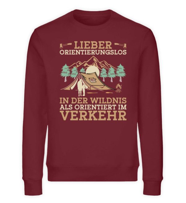 Lieber orientierungslos in der Wildnis  - Unisex Bio Sweatshirt Im Angebot – Bild 3
