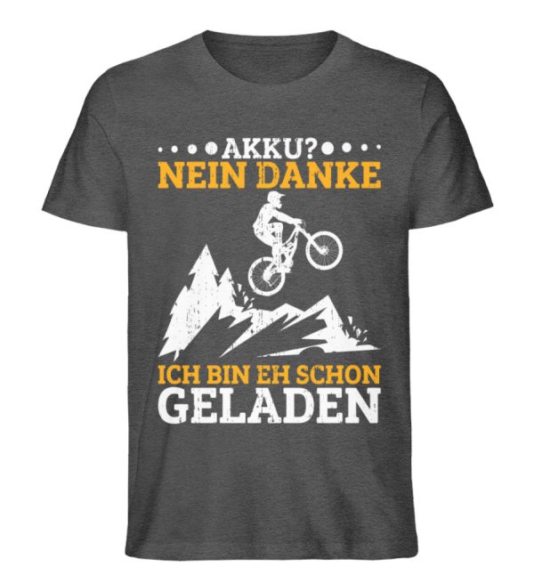 Akku nein Danke Fahrrad  - Unisex Premium Bio Shirt Rabatt – Bild 3