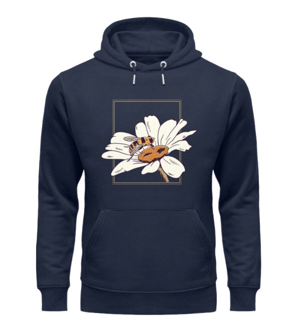 Biene mit Blume  - Unisex Premium Bio Hoodie Online – Bild 3