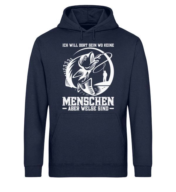 Keine Menschen aber Welse  - Unisex Bio Hoodie Online-Verkauf – Bild 2