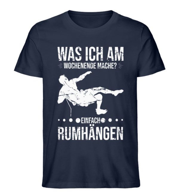 Am Wochenende rumhängen  - Unisex Premium Bio Shirt Verkauf – Bild 2