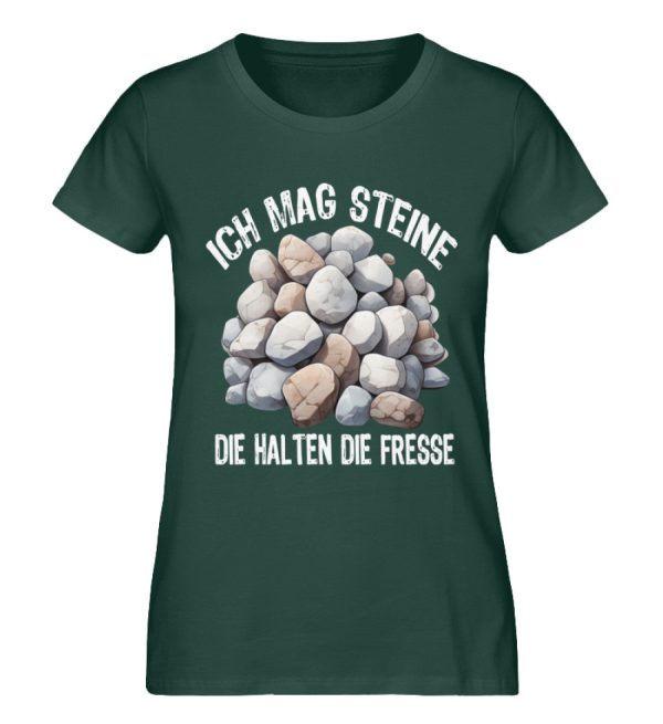 Ich mag Steine die halten die Fresse - Damen Premium Bio Shirt Jetzt online – Bild 5