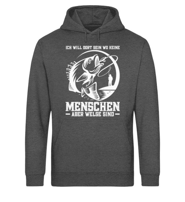 Keine Menschen aber Welse  - Unisex Bio Hoodie Online-Verkauf – Bild 4