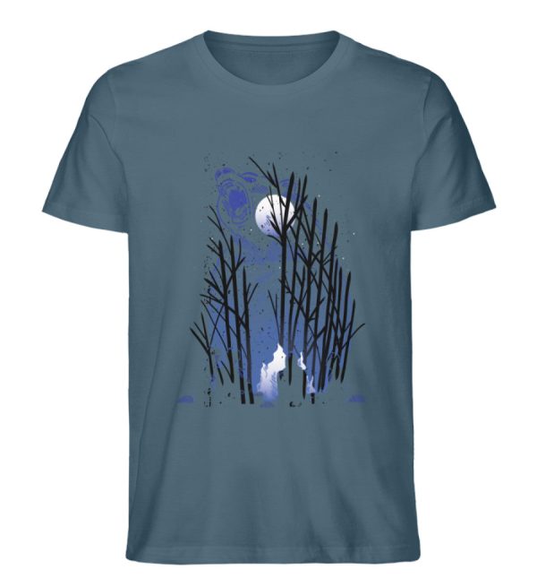 Bär und die Dunkelheit  - Unisex Premium Bio Shirt Mode – Bild 5