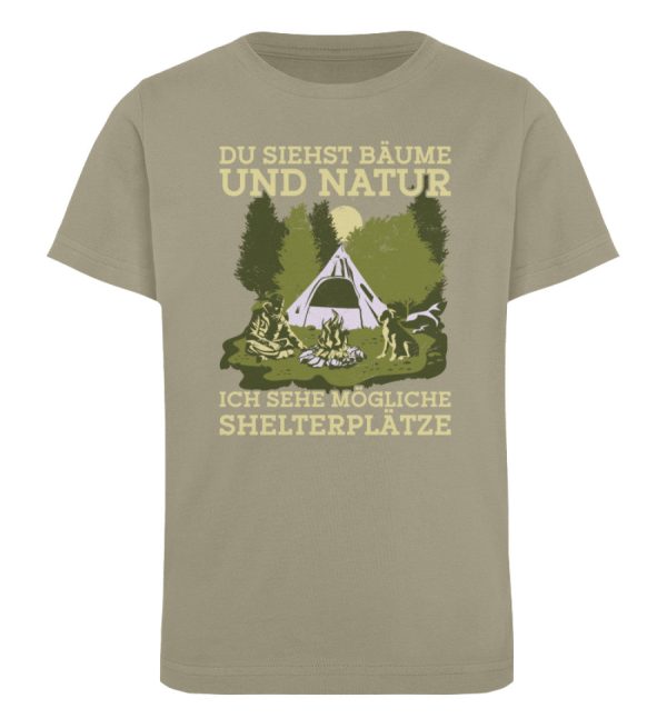 Du siehst Bäume ich sehe Shelterplätze  - Kinder Bio Shirt Mode – Bild 5