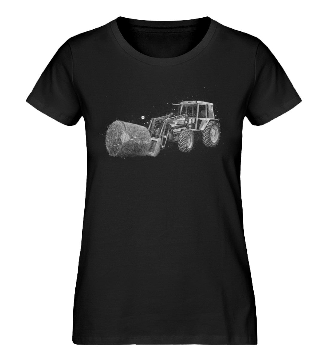 Traktor mit Heuballen  – Damen Premium Bio Shirt Rabatt