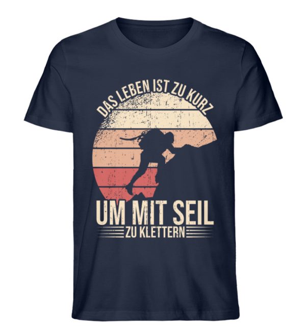 Das Leben ist zu kurz um mit Seil zu klettern - Unisex Premium Bio Shirt Online – Bild 2