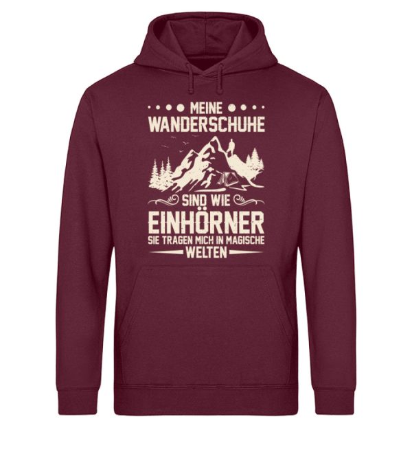 Meine Wanderschuhe sind wie Einhörner  - Unisex Bio Hoodie Verkauf – Bild 3