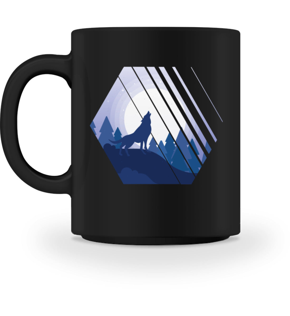 Wolf und Mond  – Tasse Angebot