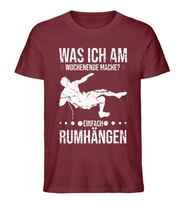Am Wochenende rumhängen  - Unisex Premium Bio Shirt Verkauf – Bild 4