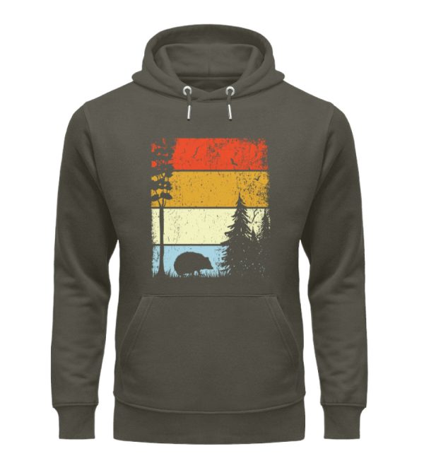 Waldtier in der Natur Igel  - Unisex Premium Bio Hoodie Verkauf – Bild 5