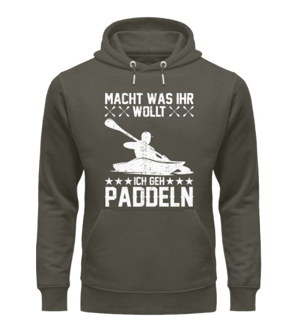 Ich gehe Paddeln  - Unisex Premium Bio Hoodie Online-Schn?ppchen – Bild 5