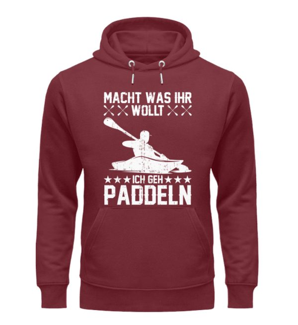 Ich gehe Paddeln  - Unisex Premium Bio Hoodie Online-Schn?ppchen – Bild 3