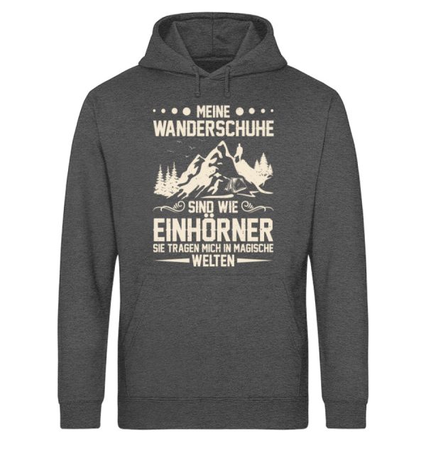 Meine Wanderschuhe sind wie Einhörner  - Unisex Bio Hoodie Verkauf – Bild 4