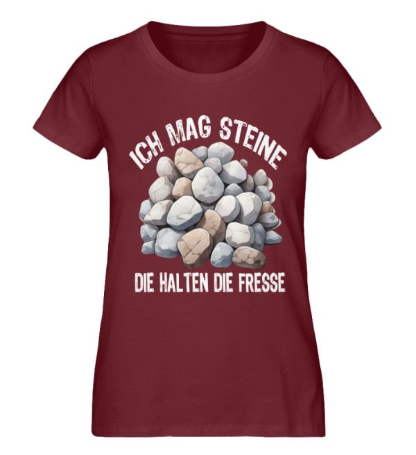 Ich mag Steine die halten die Fresse - Damen Premium Bio Shirt Jetzt online – Bild 3