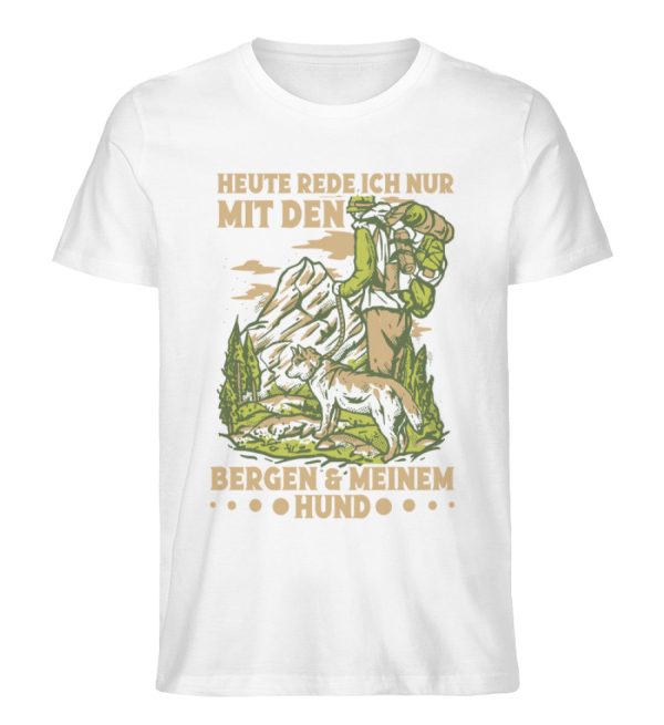 Ich rede nur mit Bergen und Hund  - Unisex Premium Bio Shirt Online-Verkauf – Bild 5