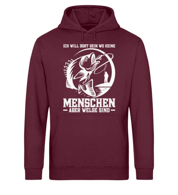 Keine Menschen aber Welse  - Unisex Bio Hoodie Online-Verkauf – Bild 3