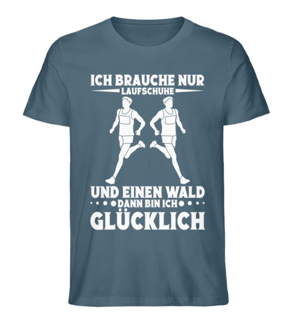 Brauche Laufschuhe und Wald für Glück  - Unisex Premium Bio Shirt Mode – Bild 5