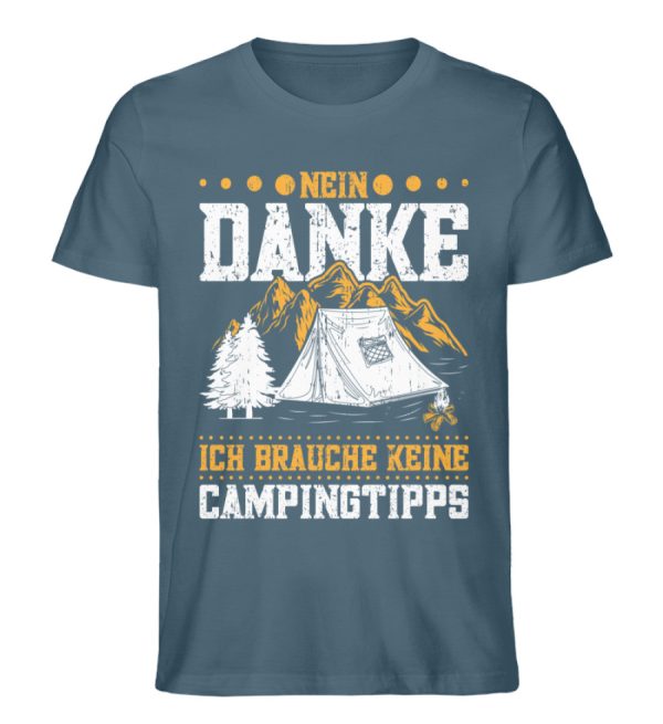Ich brauche keine Campingtipps  - Unisex Premium Bio Shirt Jetzt online – Bild 5