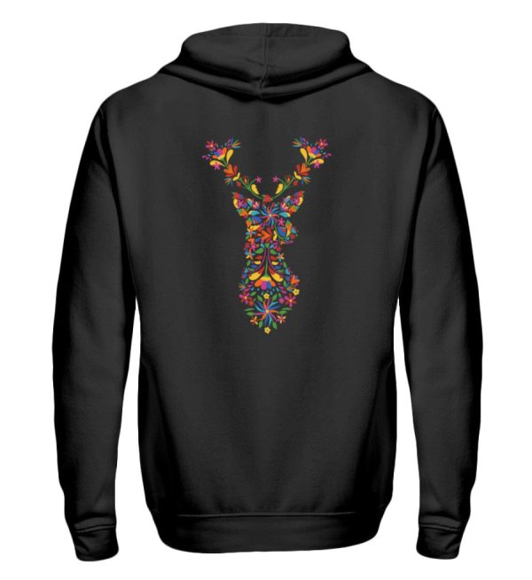 Blumen Hirsch  - Zip-Hoodie Online