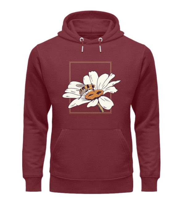 Biene mit Blume  - Unisex Premium Bio Hoodie Online – Bild 2