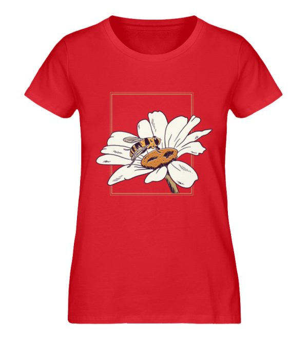 Biene mit Blume  - Damen Premium Bio Shirt Rabatt – Bild 3