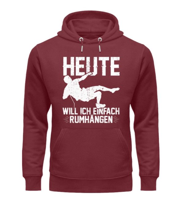 Heute will ich einfach rumhängen  - Unisex Premium Bio Hoodie Schn?ppchen – Bild 3